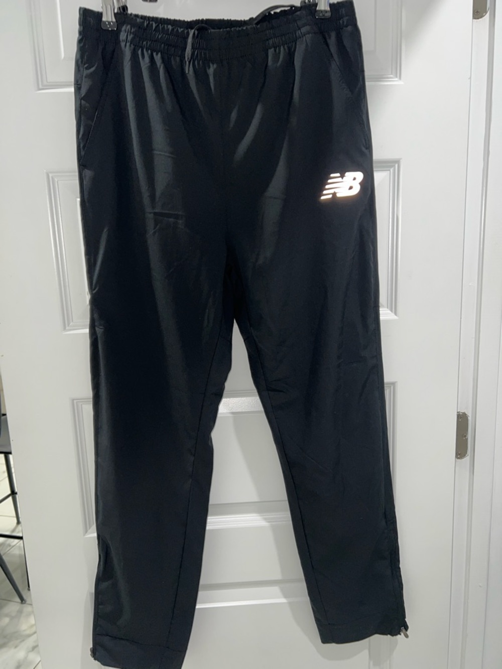 New Balance Black Reflective Logo Track Pants